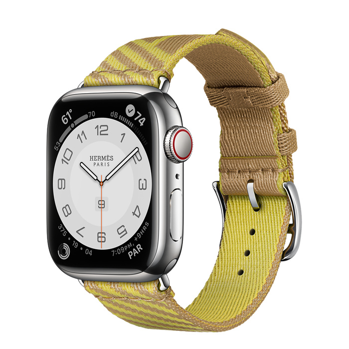 Apple Watch Hermès GPS + Cellular 41mm Silver Stainless Steel Case with Jumping Single Tour