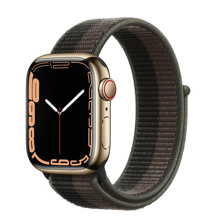 Apple Watch Series 7 GPS + Cellular 41mm Gold Stainless Steel Case with Sport Loop