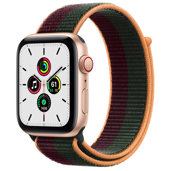 Apple Watch SE GPS + Cellular 44mm Gold Aluminum Case with Sport Loop