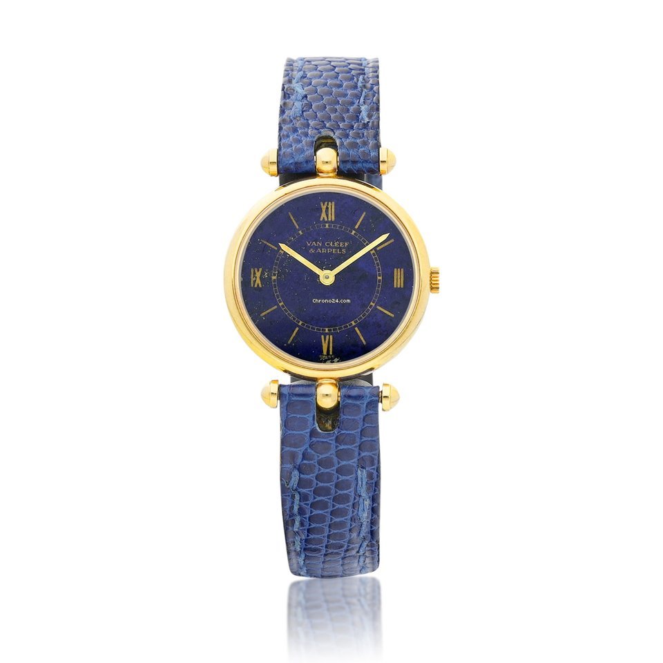 Van Cleef & Arpels A Yellow Gold Wristwatch With Lapis Lazuli Dial, Manufactured By Piaget, Circa 1964