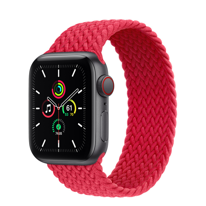 Apple Watch SE GPS + Cellular 40mm Space Gray Aluminum Case with Braided Solo Loop