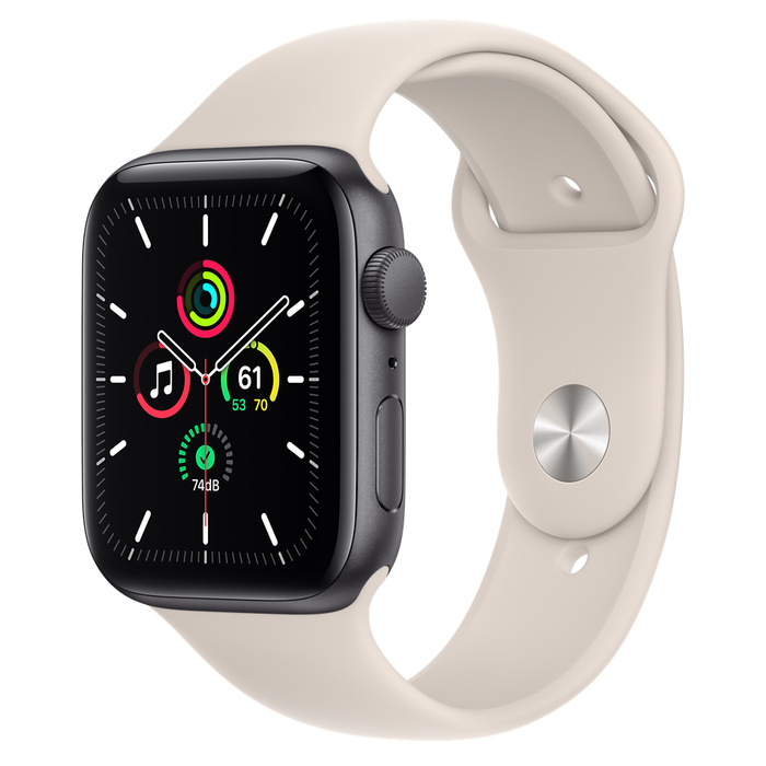 Apple Watch SE GPS 44mm Space Gray Aluminum Case with Sport Band
