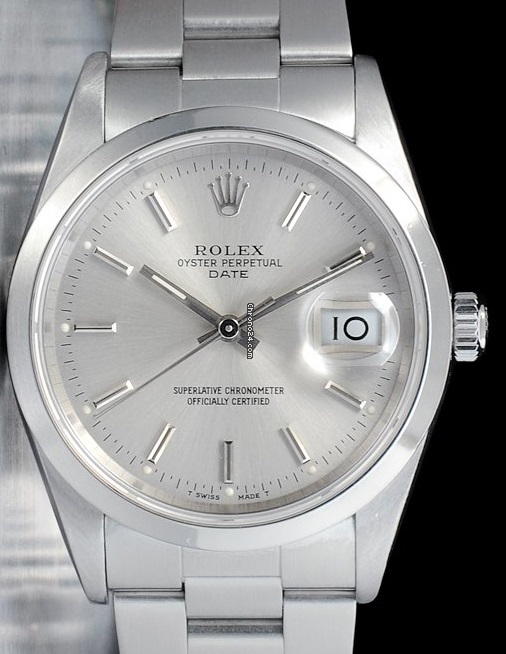 Rolex Date Argento Oyster 15200