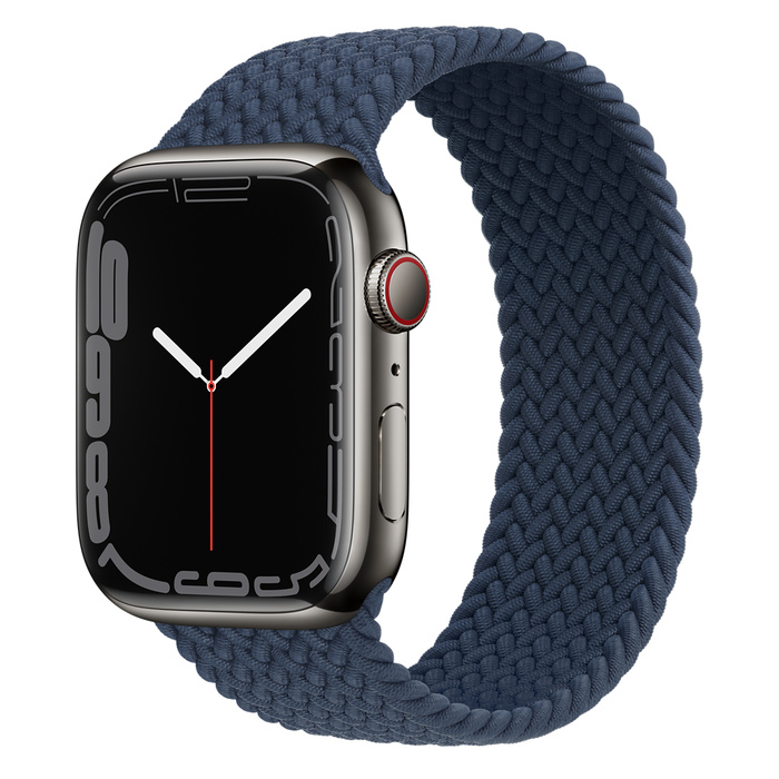 Apple Watch Series 7 GPS + Cellular 45mm Graphite Stainless Steel Case with Braided Solo Loop