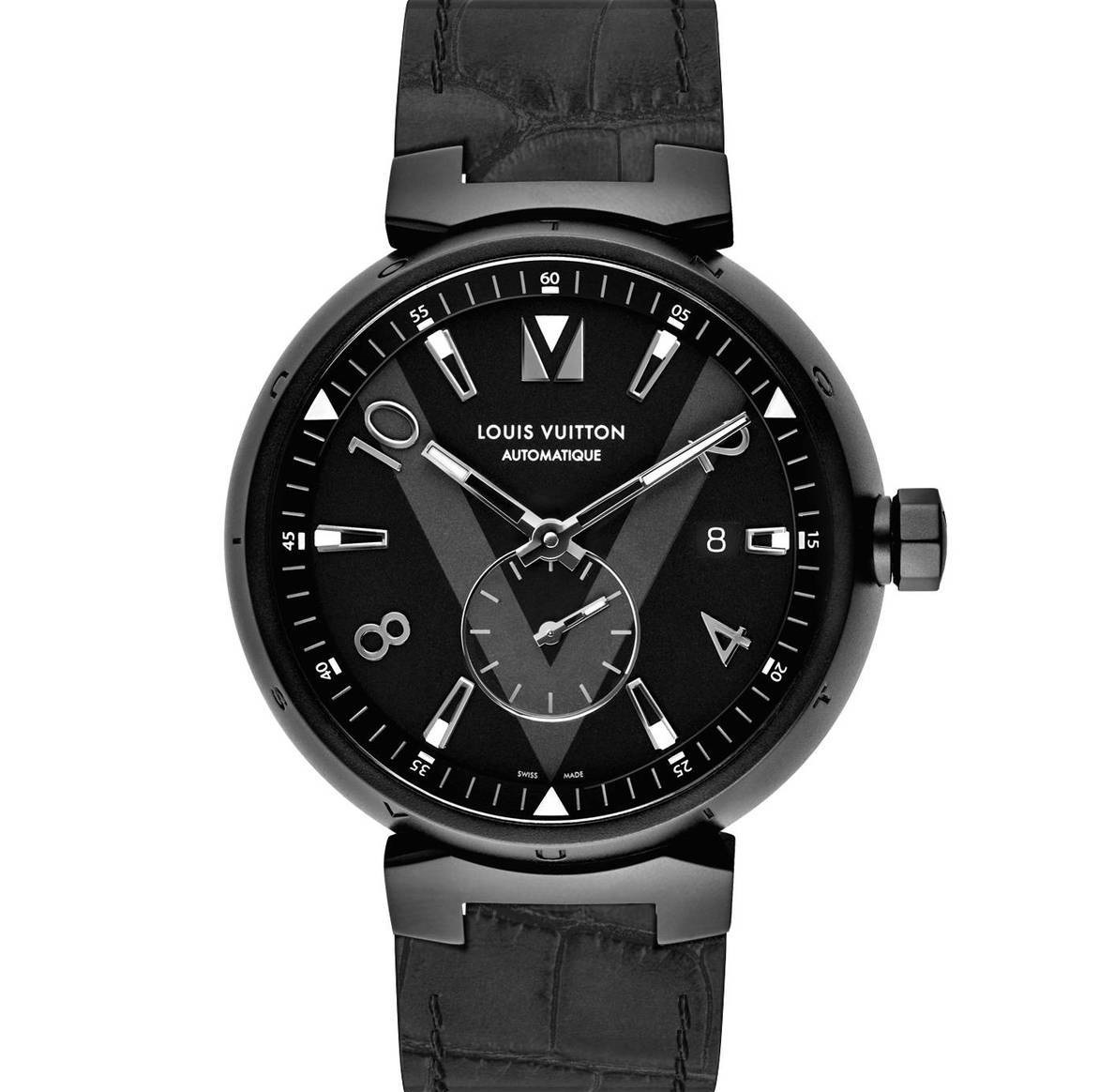 Louis Vuitton Tambour All Black Small Second 