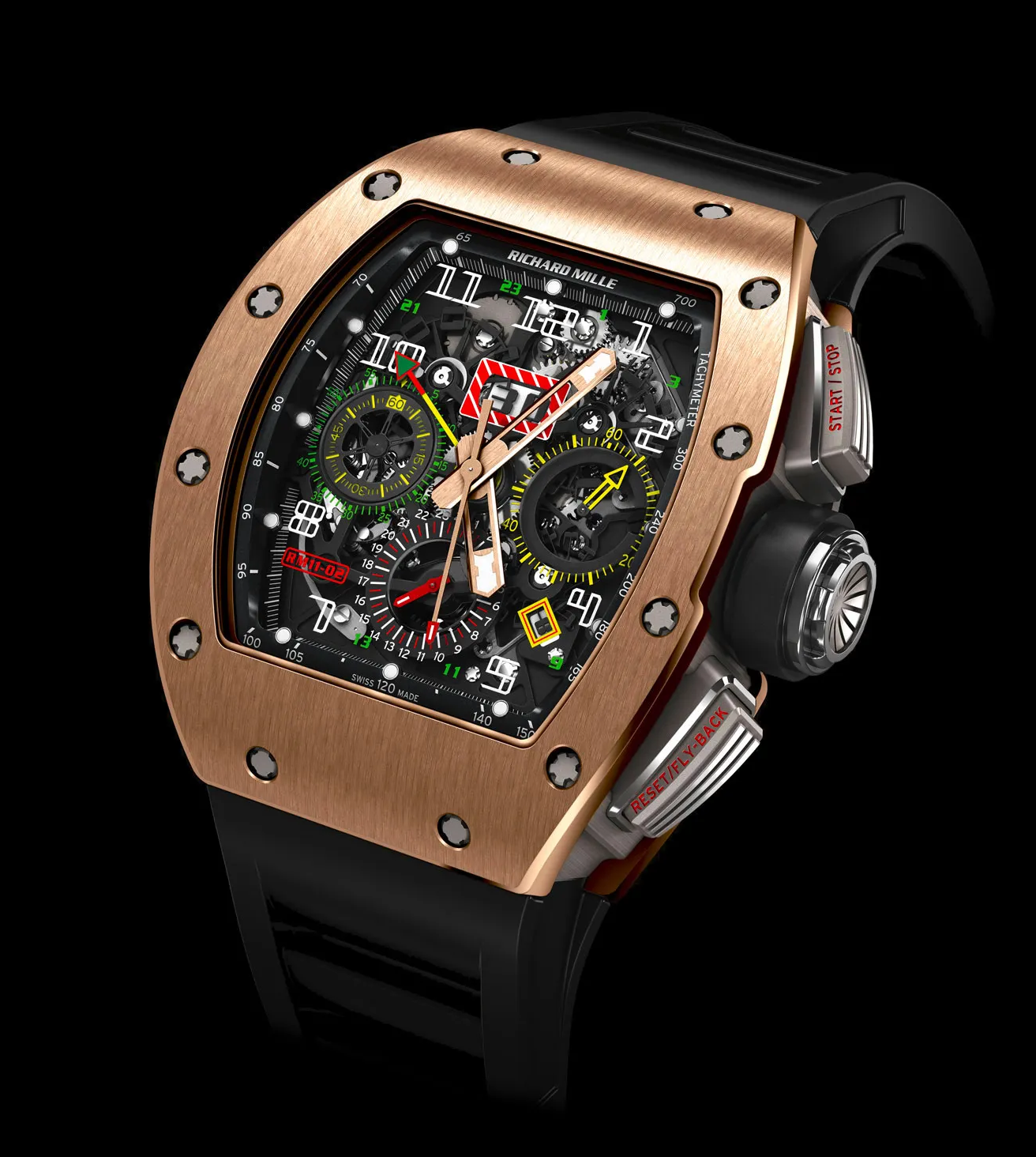 Richard Mille RM 11-02 Flyback Chronograph Dual Time Zone Jet Black