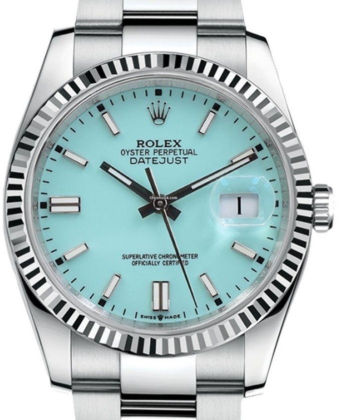 Rolex DateJust Tiffany Coloured Blue Dial 116234