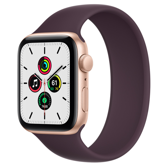 Apple Watch SE GPS 44mm Gold Aluminum Case with Solo Loop
