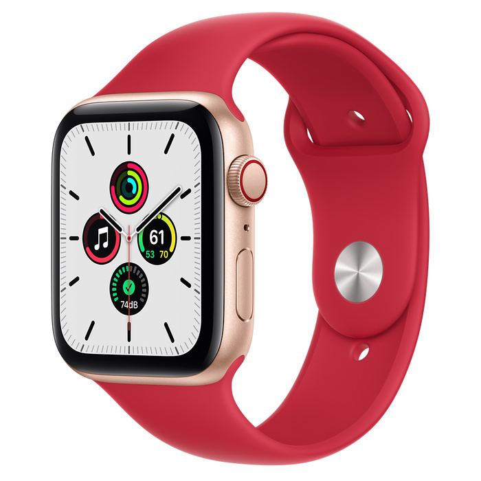 Apple Watch SE GPS + Cellular 44mm Gold Aluminum Case with Sport Band
