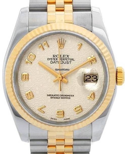 Rolex DateJust Ivory Colored Jubilee Dial 116233