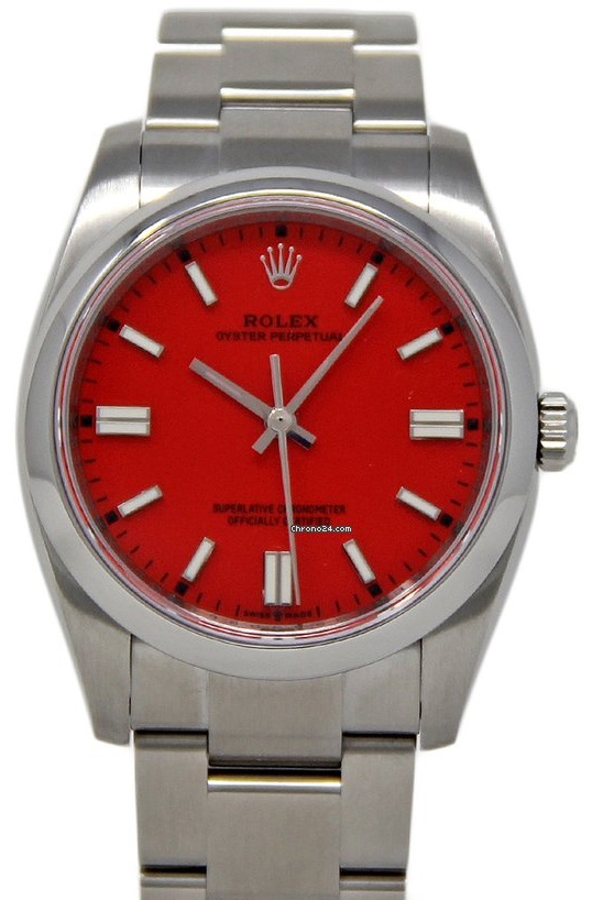 Rolex Air King Coral Red 114200