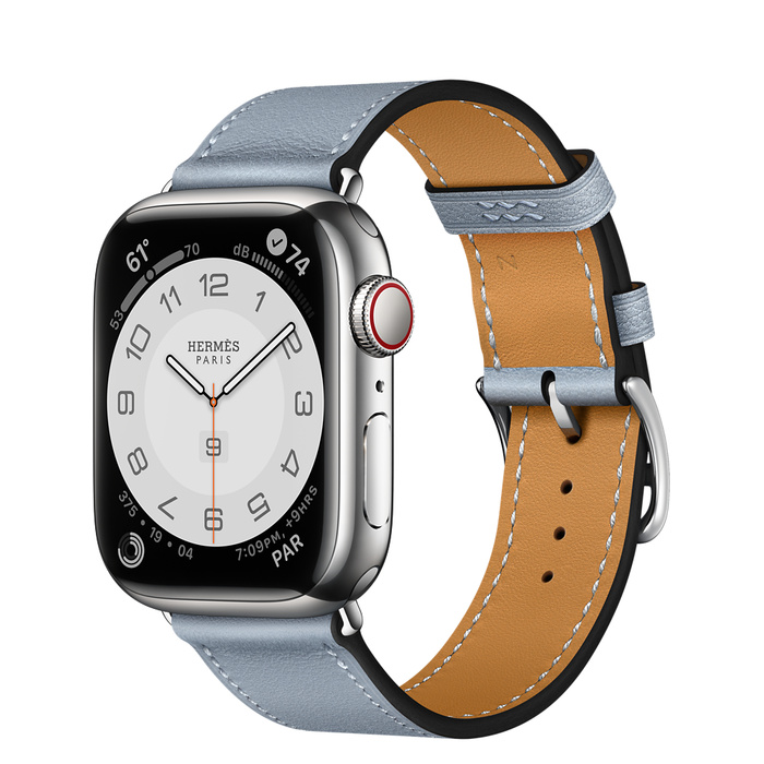 Apple Watch Hermès GPS + Cellular 41mm Silver Stainless Steel Case with Single Tour