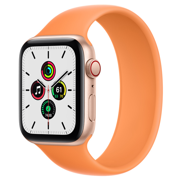 Apple Watch SE GPS + Cellular 44mm Gold Aluminum Case with Solo Loop