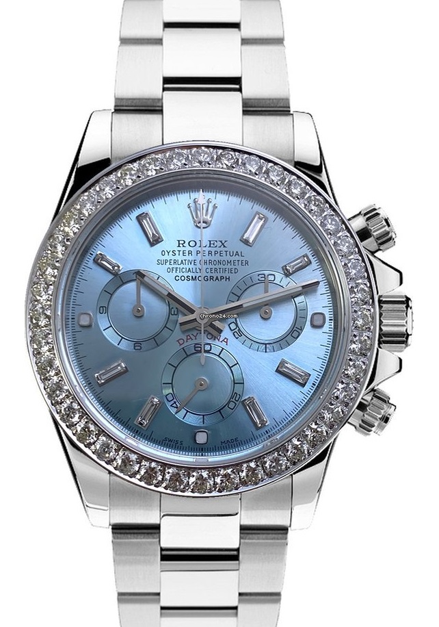 Rolex Daytona Custom Ice Blue Diamonds 116520