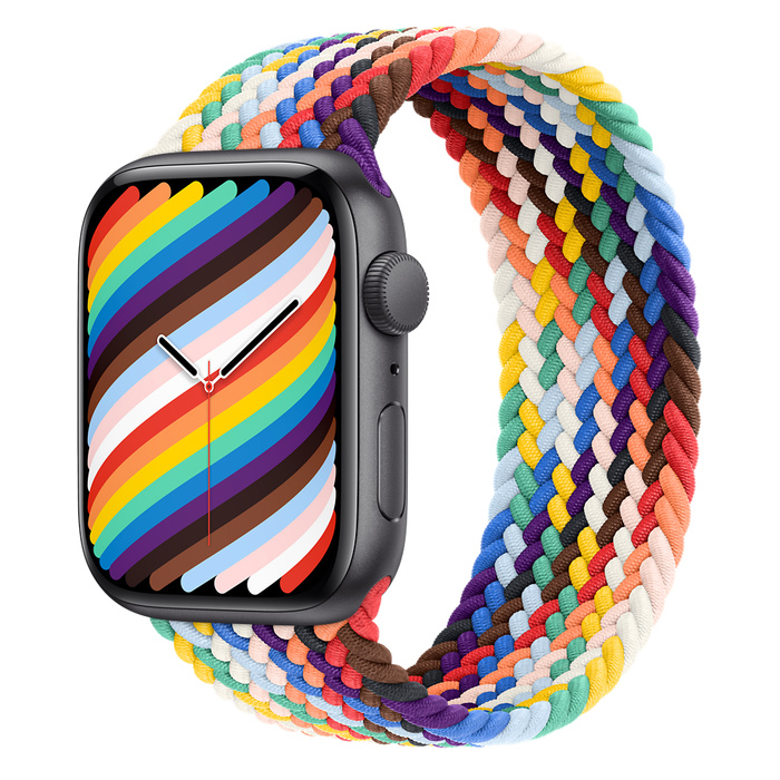 Apple Watch SE GPS 44mm Space Gray Aluminum Case with Braided Solo Loop