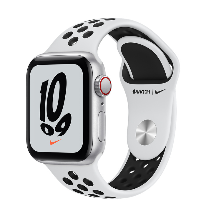 Apple Watch Nike SE GPS + Cellular 40mm Silver Aluminum Case with Nike Sport Band