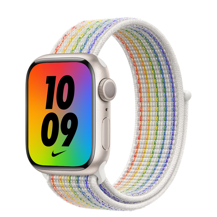 Apple Watch Nike GPS 41mm Starlight Aluminum Case with Nike Sport Loop