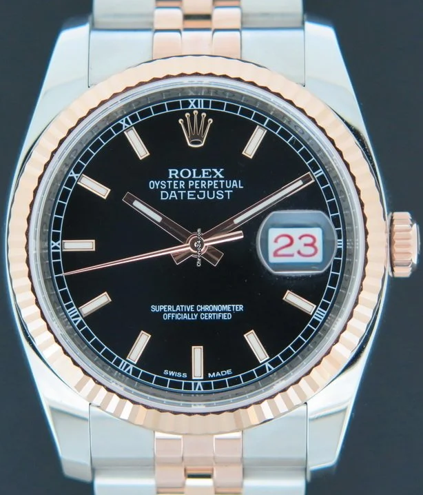 Rolex DateJust Everose/Steel Black Dial 116231