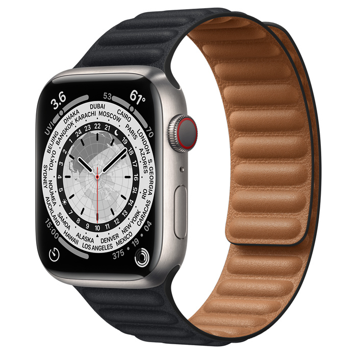 Apple Watch Edition GPS + Cellular 45mm Titanium Case with Leather Link