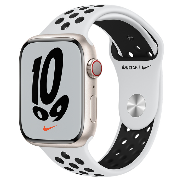Apple Watch Nike GPS + Cellular 45mm Starlight Aluminum Case with Nike Sport Band