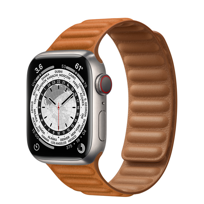Apple Watch Edition GPS + Cellular 41mm Titanium Case with Leather Link
