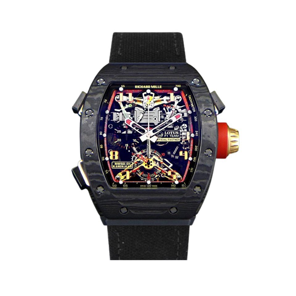 Richard Mille Rm50-01 Lotus F1 G-Sensor Tourbillon NTPT Carbon Romain Grosjean