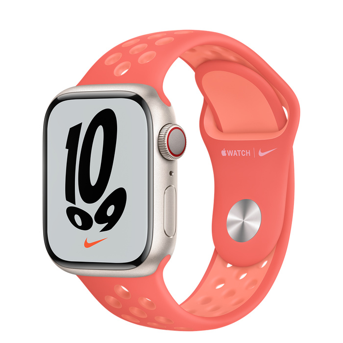 Apple Watch Nike GPS + Cellular 41mm Starlight Aluminum Case with Nike Sport Band