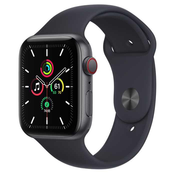Apple Watch SE GPS + Cellular 44mm Space Gray Aluminum Case with Sport Band