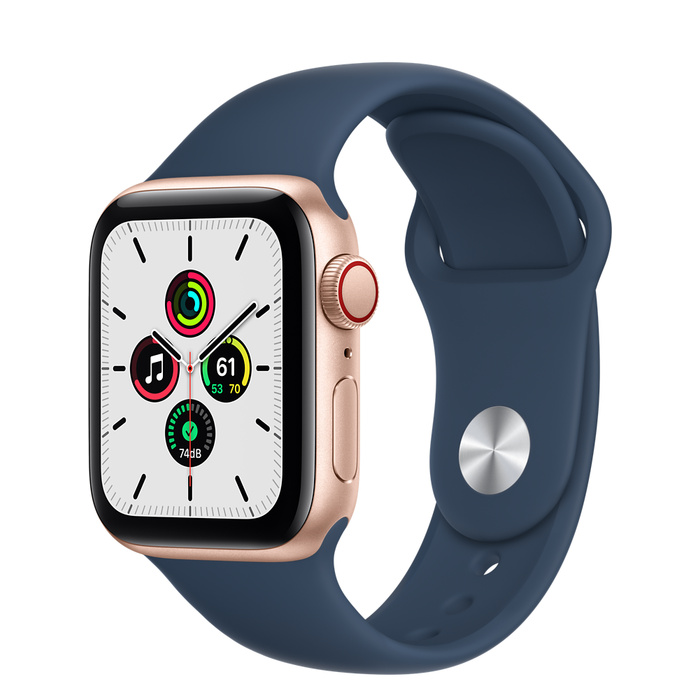 Apple Watch SE GPS + Cellular 40mm Gold Aluminum Case with Sport Band