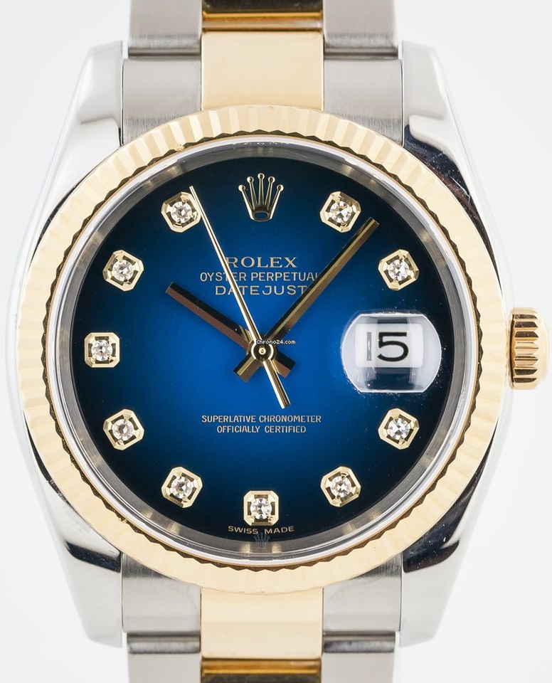Rolex DateJust Blue Vignette Diamond Dial 116233