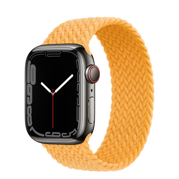 Apple Watch Series 7 GPS + Cellular 41mm Graphite Stainless Steel Case with Braided Solo Loop