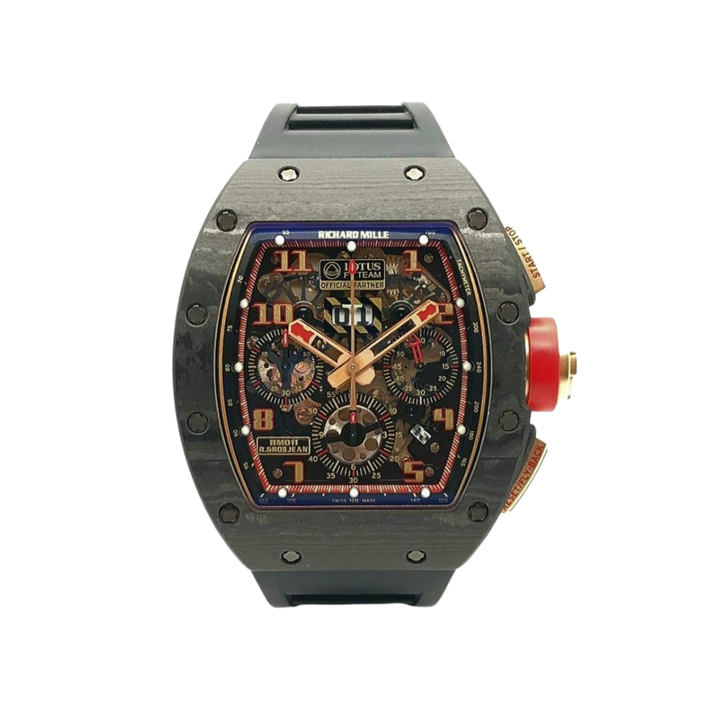 Richard Mille Rm011 Romain Grosjean Lotus F1 NTPT Carbon Chronograph