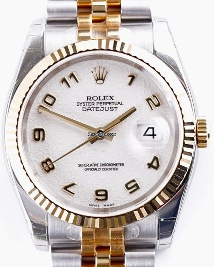 Rolex DateJust Oyster Perpetual Datejust White Arabic 116233