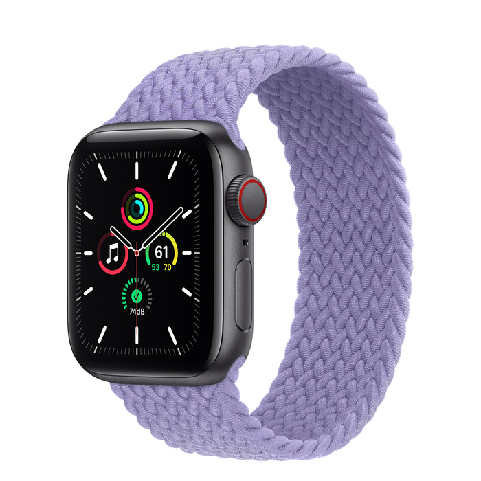 Apple Watch SE GPS 40mm Space Gray Aluminum Case with Braided Solo Loop