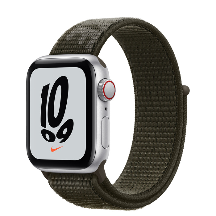 Apple Watch Nike SE GPS + Cellular 40mm Silver Aluminum Case with Nike Sport Loop
