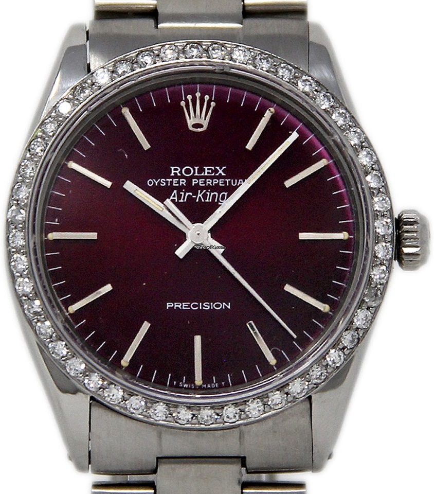 Rolex Air King Grape Diamond 1968 5500