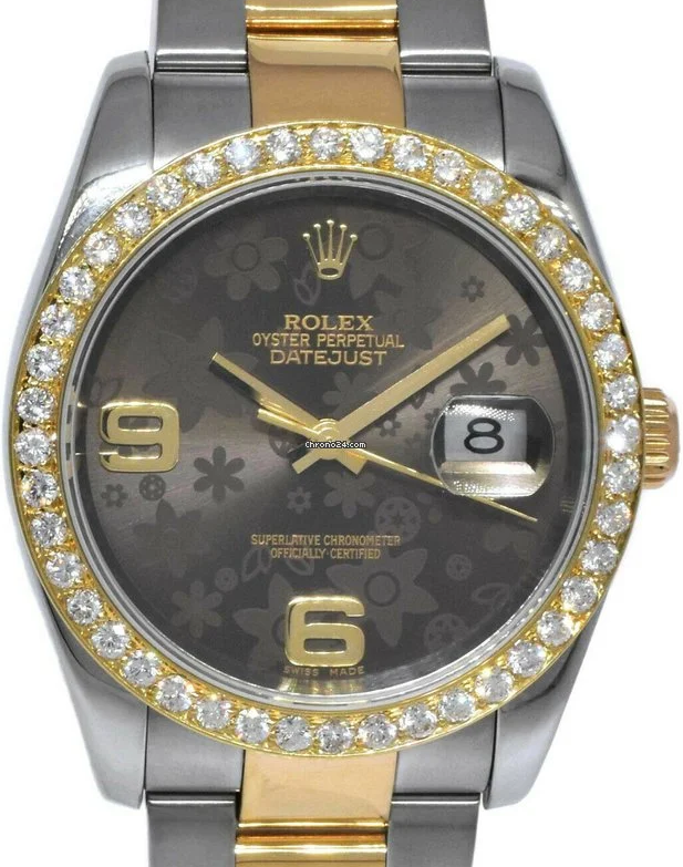 Rolex DateJust Chocolate Floral Dial 116233