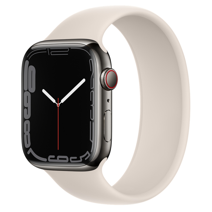 Apple Watch Series 7 GPS + Cellular 45mm Graphite Stainless Steel Case with Solo Loop