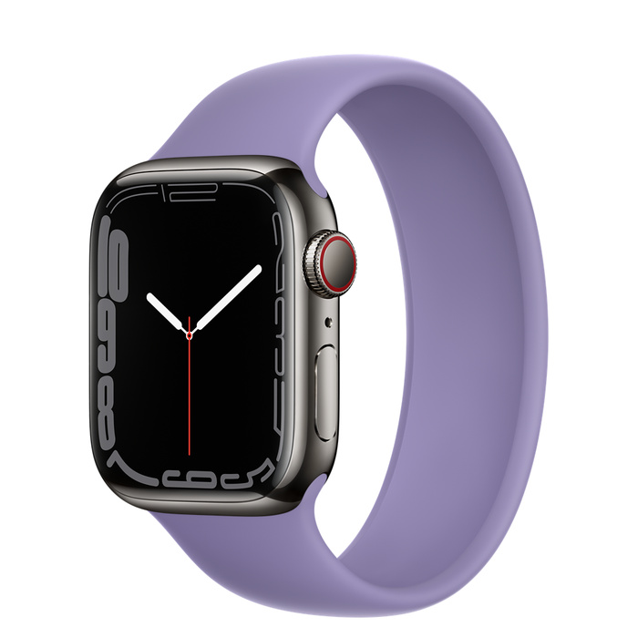 Apple Watch Series 7 GPS + Cellular 41mm Graphite Stainless Steel Case with Solo Loop