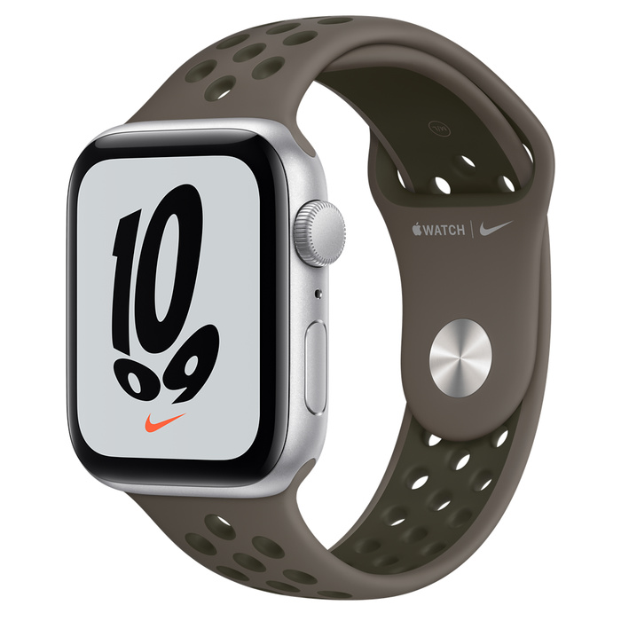 Apple Watch Nike SE GPS 44mm Silver Aluminum Case with Nike Sport Band