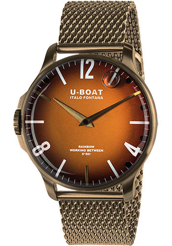 U-Boat Rainbow 44 Orange IP Bronze Watch