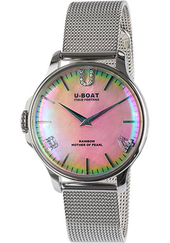 U-Boat Rainbow 38 Pink SS Bracelet Watch