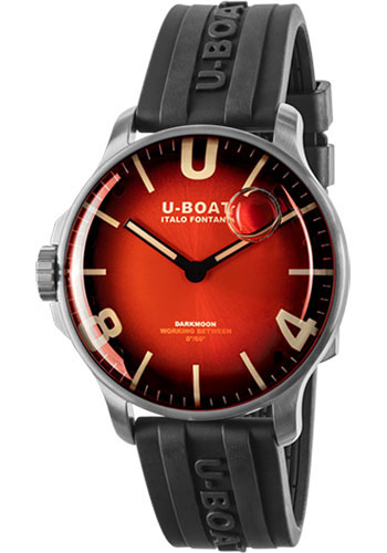 U-Boat Darkmoon 44mm Red SS Soleil Watch